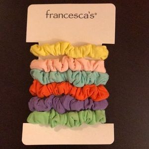 Francesca’s colorful hair scrunchies (6pack)